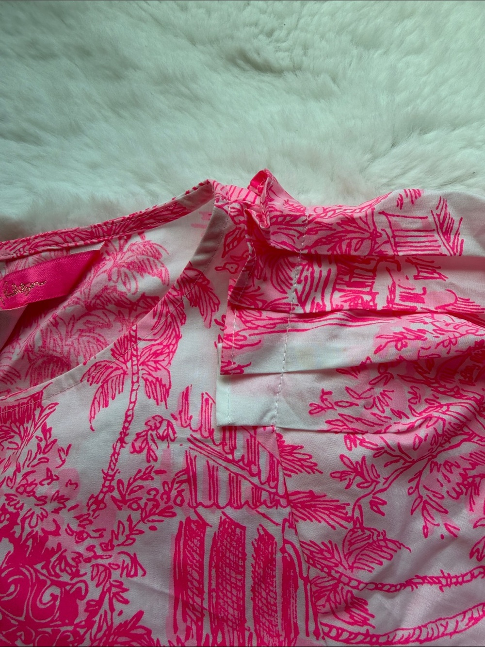 NWT Lily Pulitzer Barbara 3/4 Sleeve Resort White Palm Beach Anniversary Toile - Picture 9 of 9